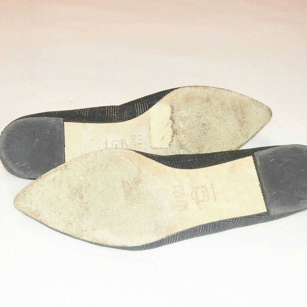 Stuart Weitzman Plaid Textured Pointed Toe Flats - image 7